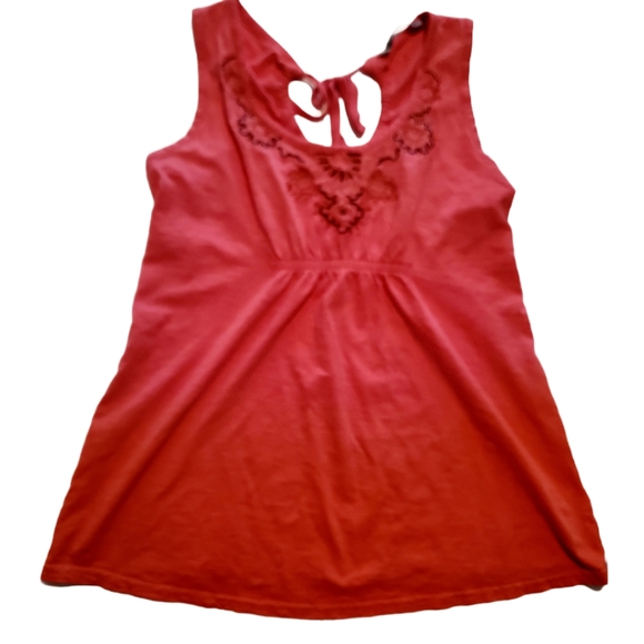 Athleta women's coral pink orange color gradient mesa tank top medium - Picture 3 of 7